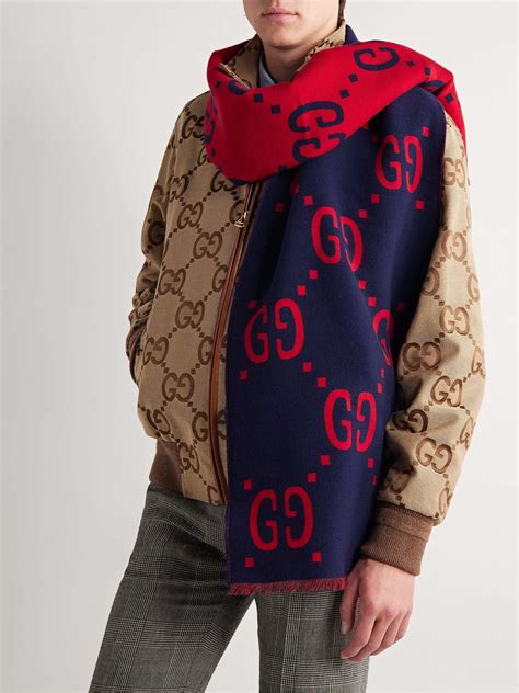 gucci logo wool scarf|Gucci neckerchief.